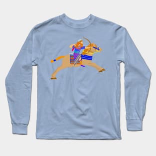 Ancient Persian Knight Archer Warrior Riding Horse Long Sleeve T-Shirt